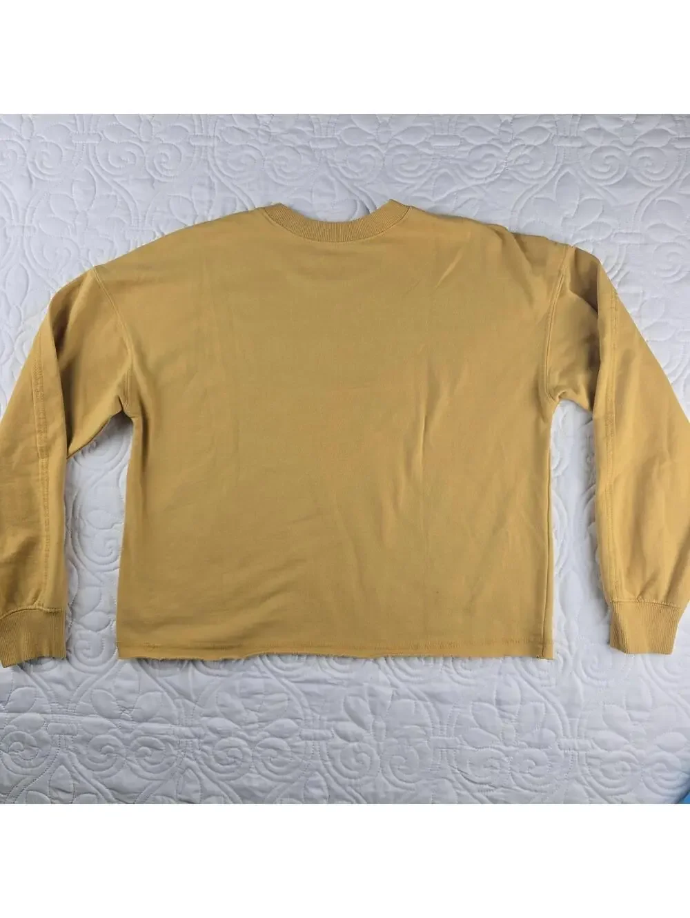 Zoe+Liv Butterfly Graphic sweatshirt Mustard Yellow Celestial Cottagecore XS - Picture 3 of 7